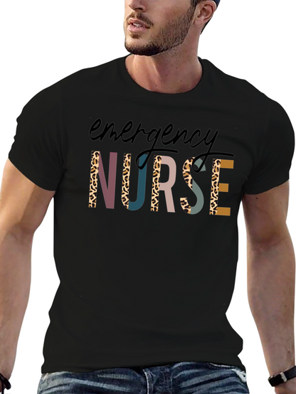 Emergency Nurse Graphic T-Shirt Black Tee
