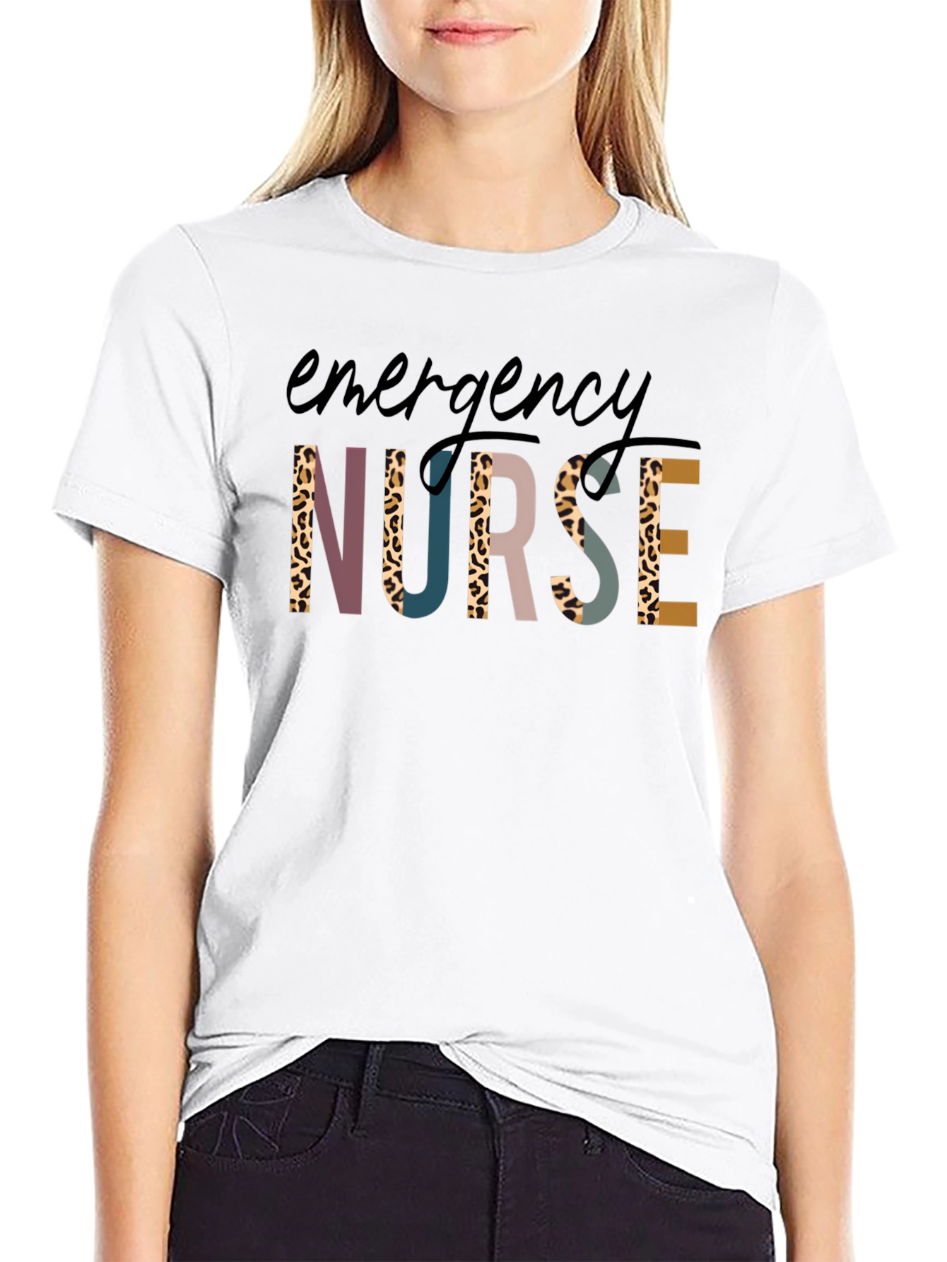 Emergency Nurse Graphic T-Shirt Black Tee
