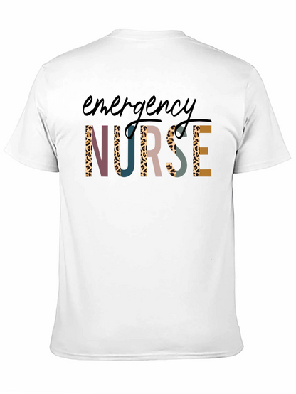 Emergency Nurse Graphic T-Shirt Black Tee