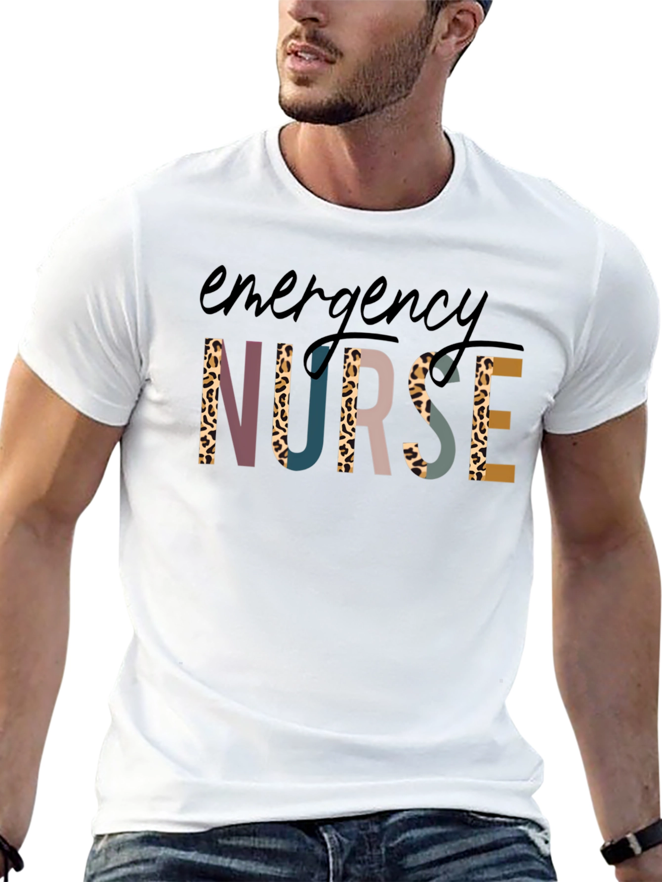 Emergency Nurse Graphic T-Shirt Black Tee