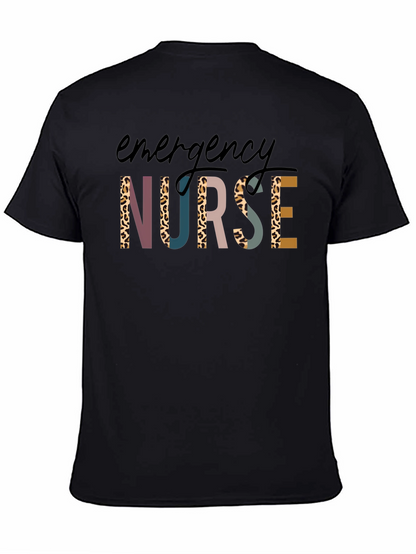 Emergency Nurse Graphic T-Shirt Black Tee