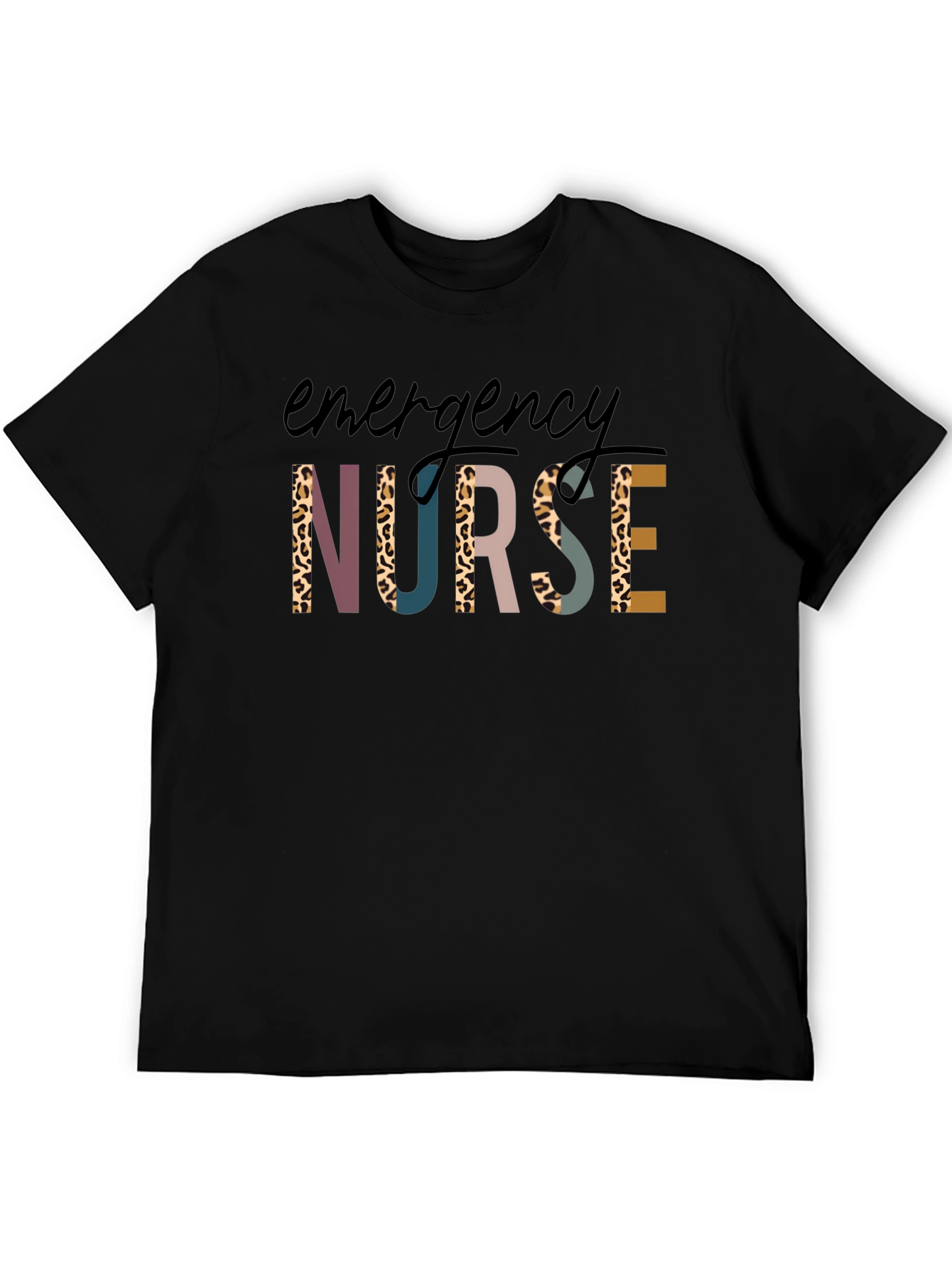 Emergency Nurse Graphic T-Shirt Black Tee