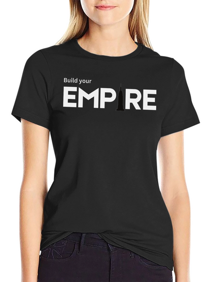 Build Your Empire Graphic Tee - Black Cotton Blend
