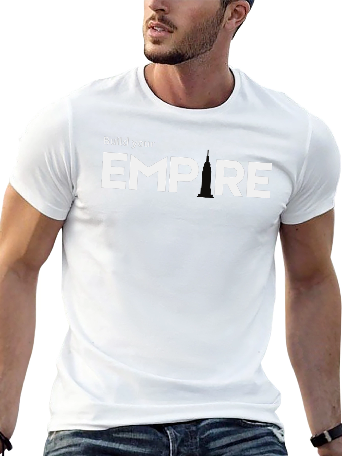 Build Your Empire Graphic Tee - Black Cotton Blend