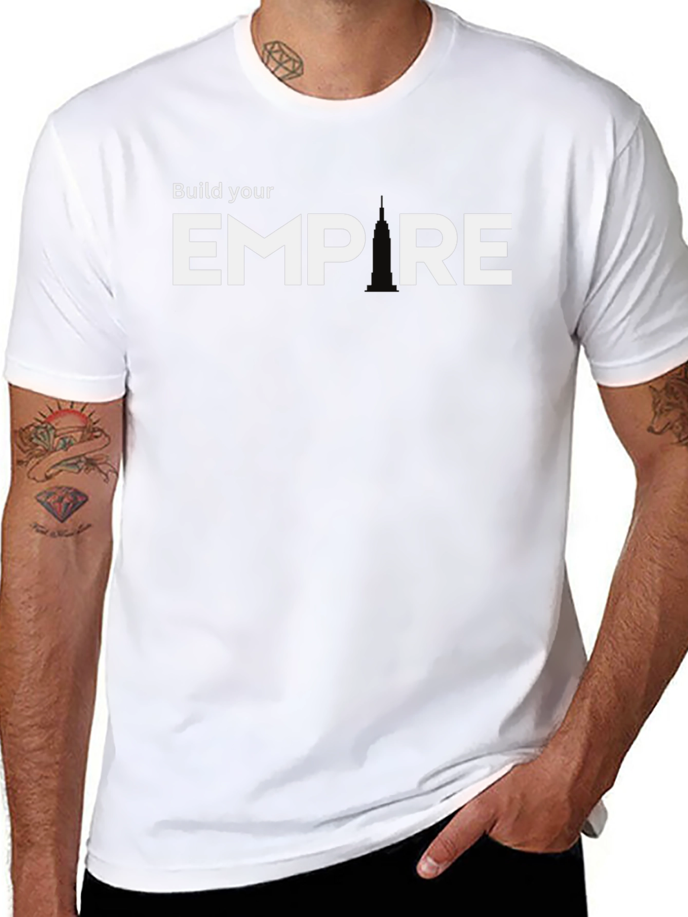 Build Your Empire Graphic Tee - Black Cotton Blend