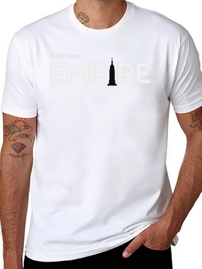 Build Your Empire Graphic Tee - Black Cotton Blend