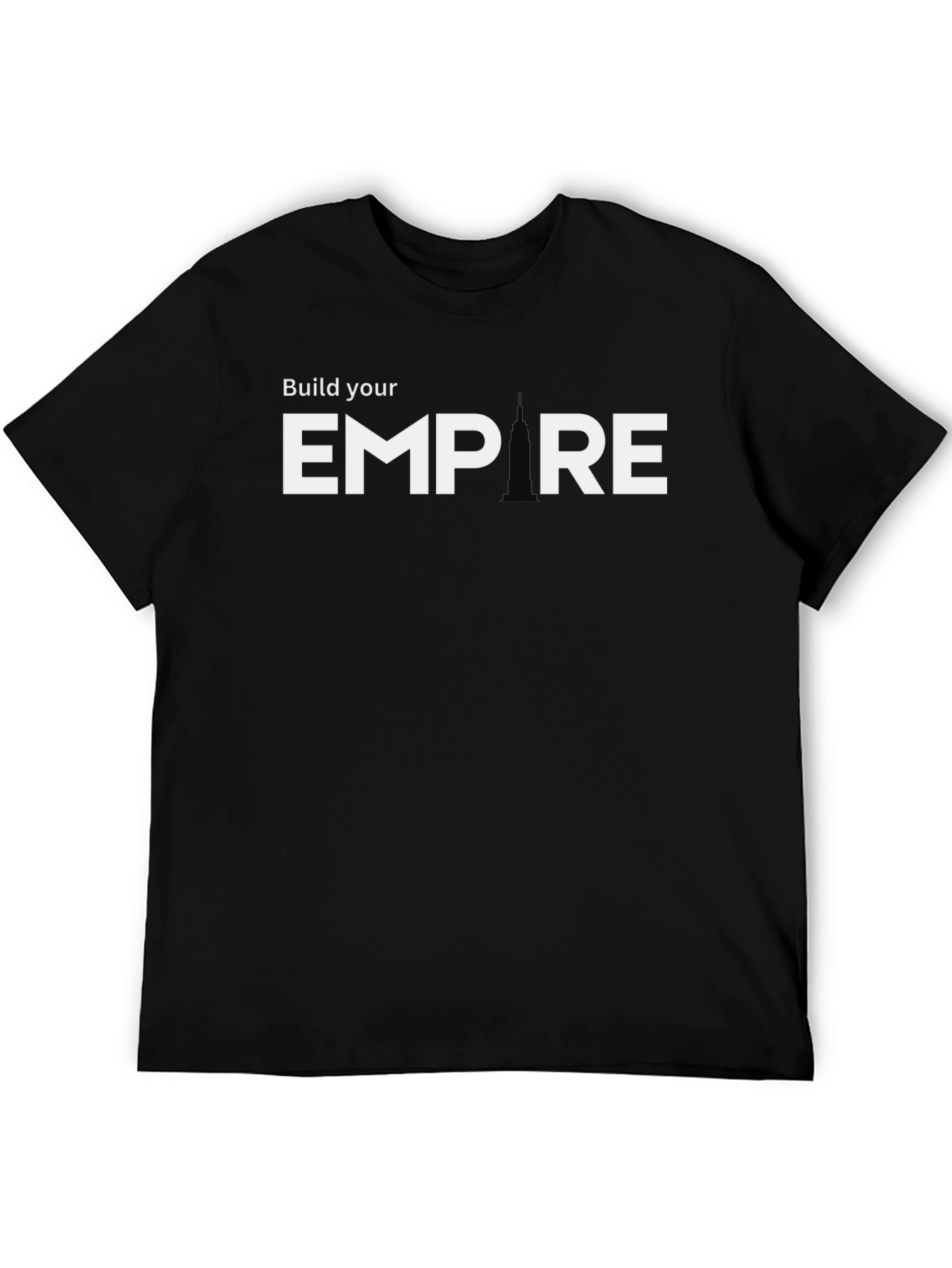 Build Your Empire Graphic Tee - Black Cotton Blend