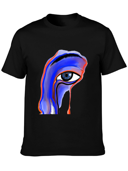Abstract Eye Graphic Black Tee
