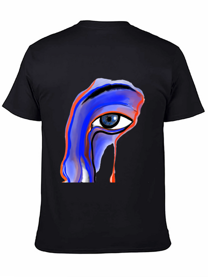 Abstract Eye Graphic Black Tee