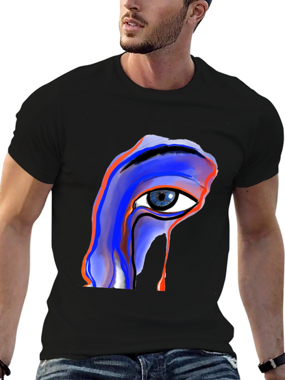 Abstract Eye Graphic Black Tee