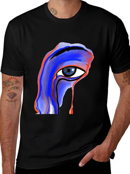 Abstract Eye Graphic Black Tee