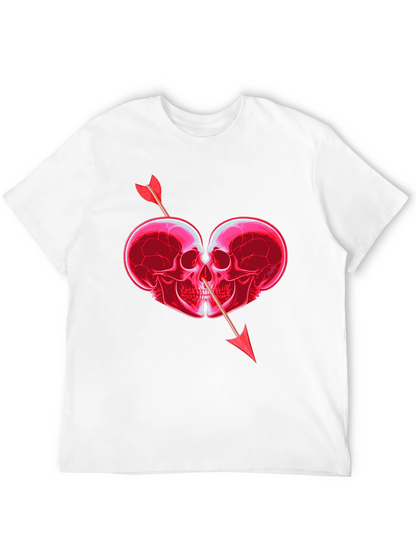 Skull Heart Arrow Graphic T-Shirt