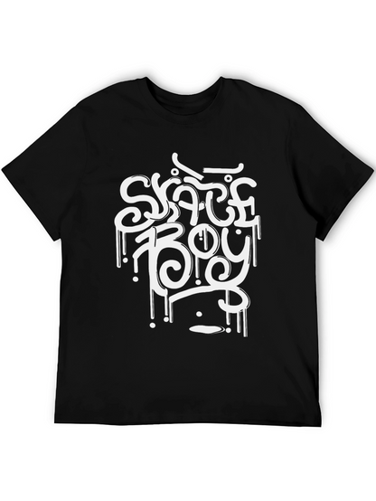Skate Boy Black Graphic Tee