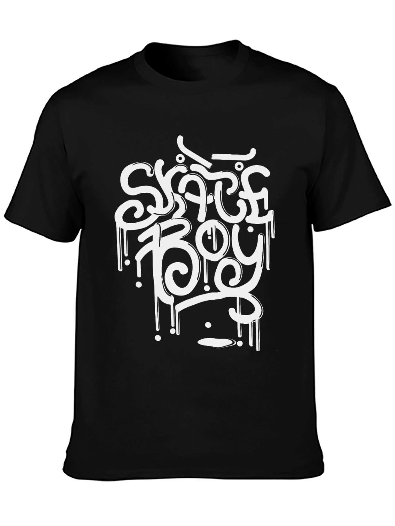 Skate Boy Black Graphic Tee