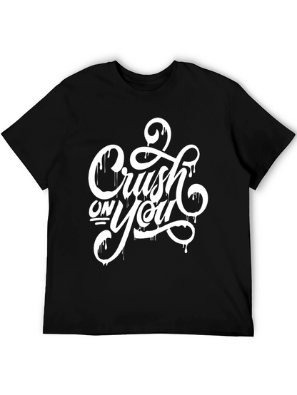 Crush On You Black Graphic T-Shirt for Men