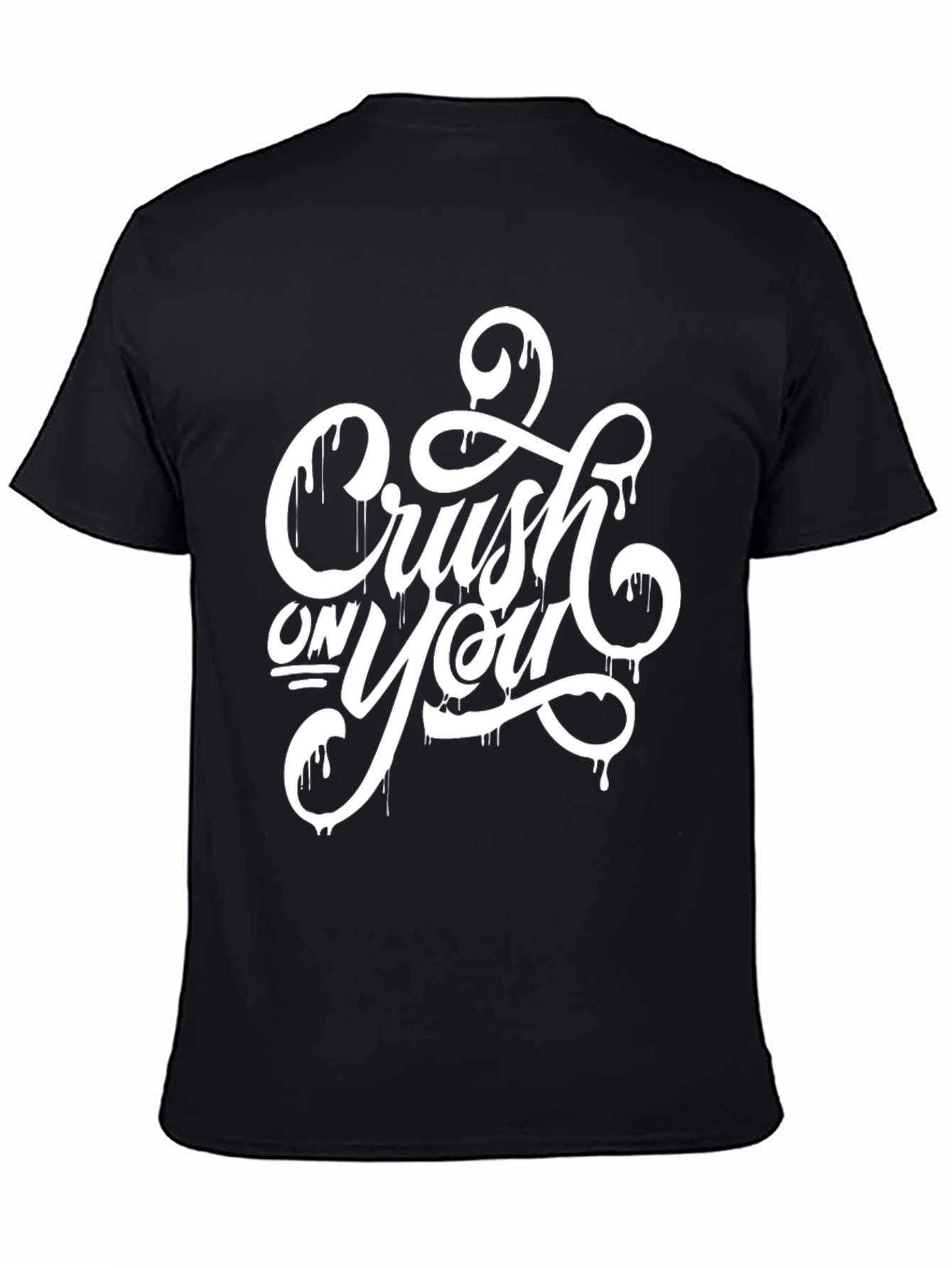 Crush On You Black Graphic T-Shirt for Men