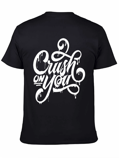 Crush On You Black Graphic T-Shirt for Men