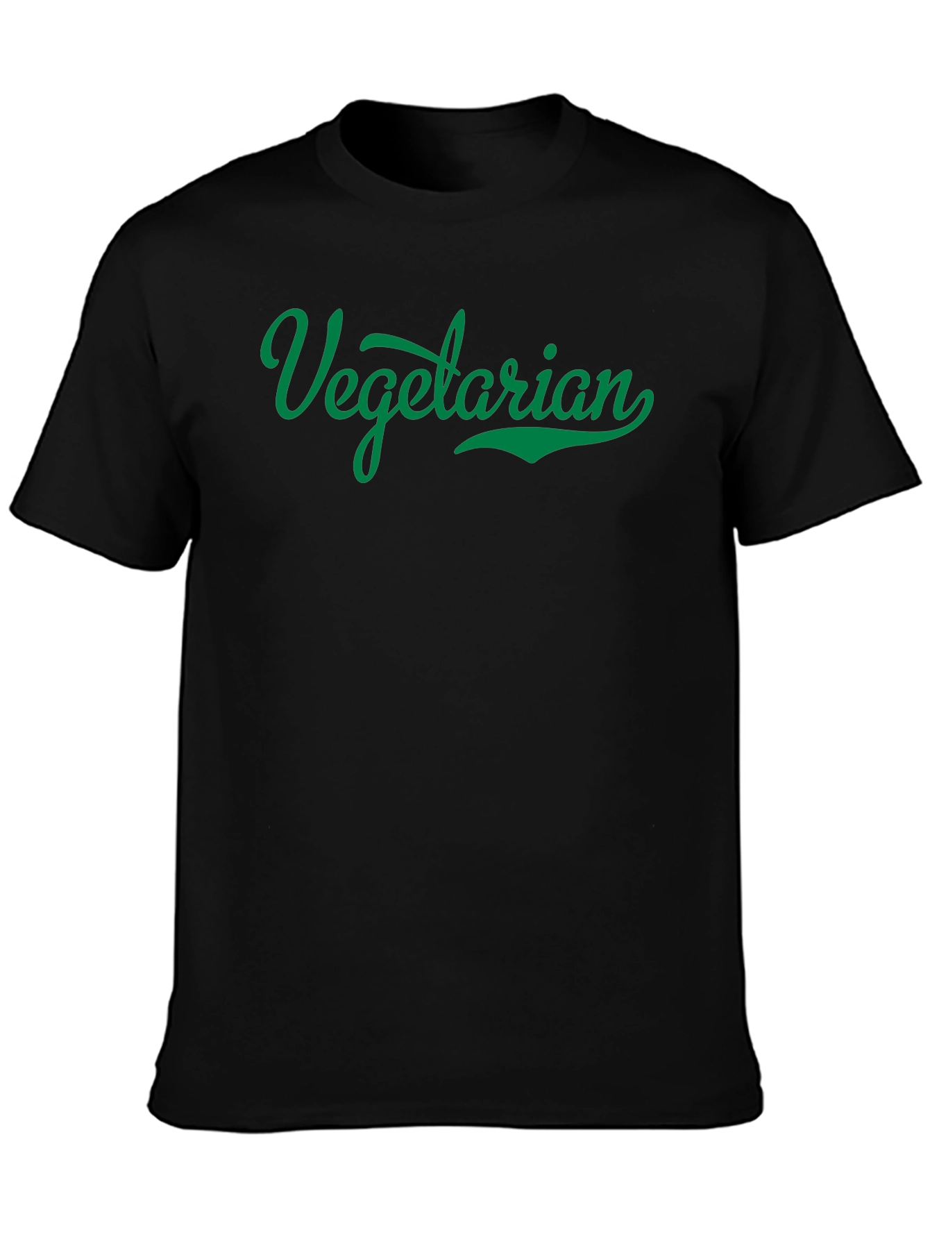 Vegetarian Graphic T-Shirt - Black