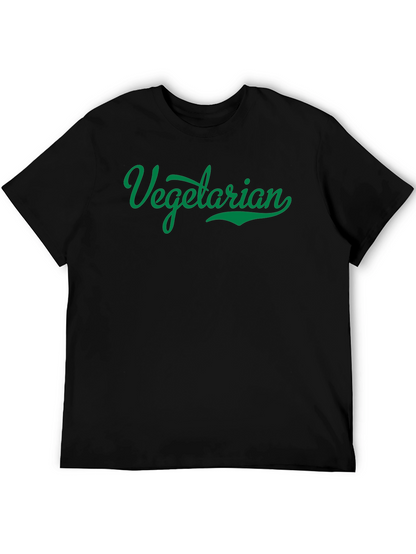 Vegetarian Graphic T-Shirt - Black