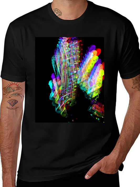 Vibrant Guitar Graphic T-Shirt