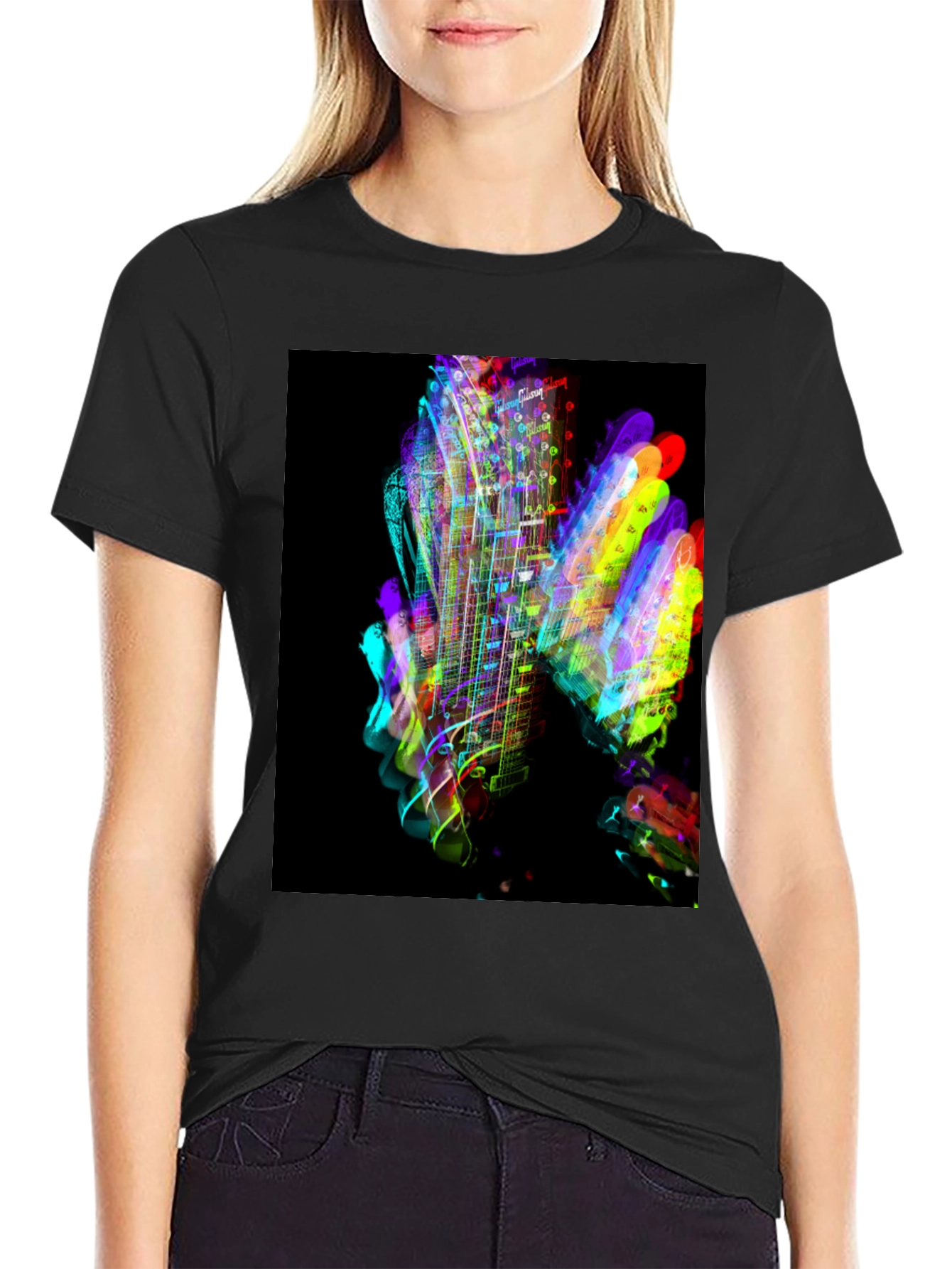 Vibrant Guitar Graphic T-Shirt
