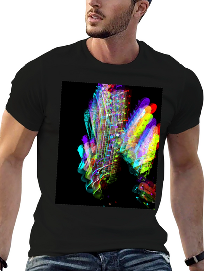 Vibrant Guitar Graphic T-Shirt