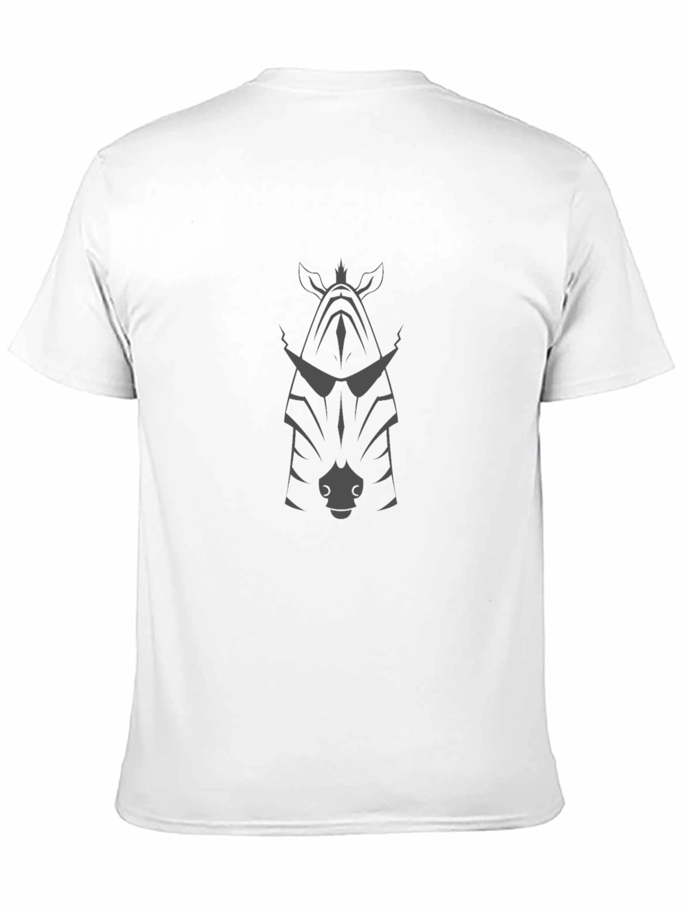 Cool Zebra Graphic Tee - Black Cotton Blend T-Shirt