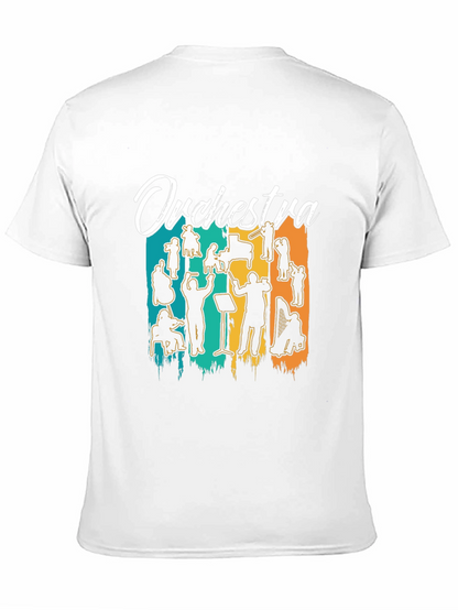 Orchestra Silhouette Graphic Print Black T-Shirt