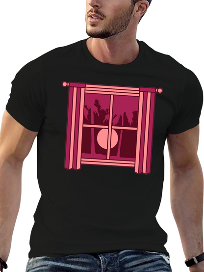Tropical Sunset T-Shirt - Window Design Comfort Fit