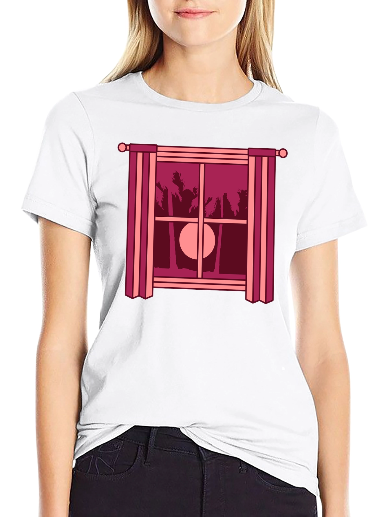 Tropical Sunset T-Shirt - Window Design Comfort Fit