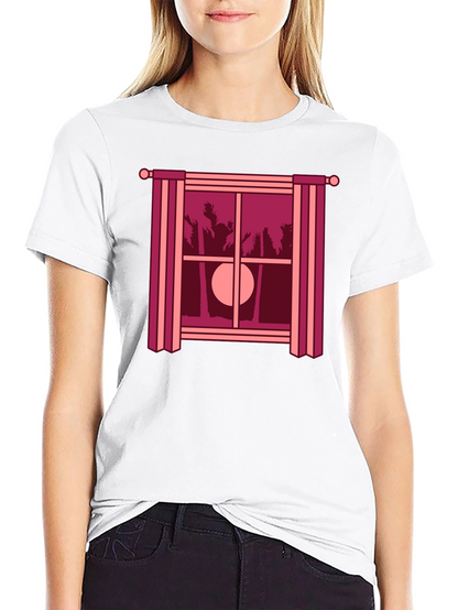 Tropical Sunset T-Shirt - Window Design Comfort Fit