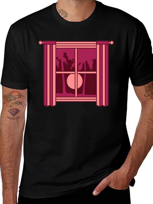 Tropical Sunset T-Shirt - Window Design Comfort Fit