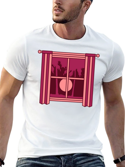 Tropical Sunset T-Shirt - Window Design Comfort Fit
