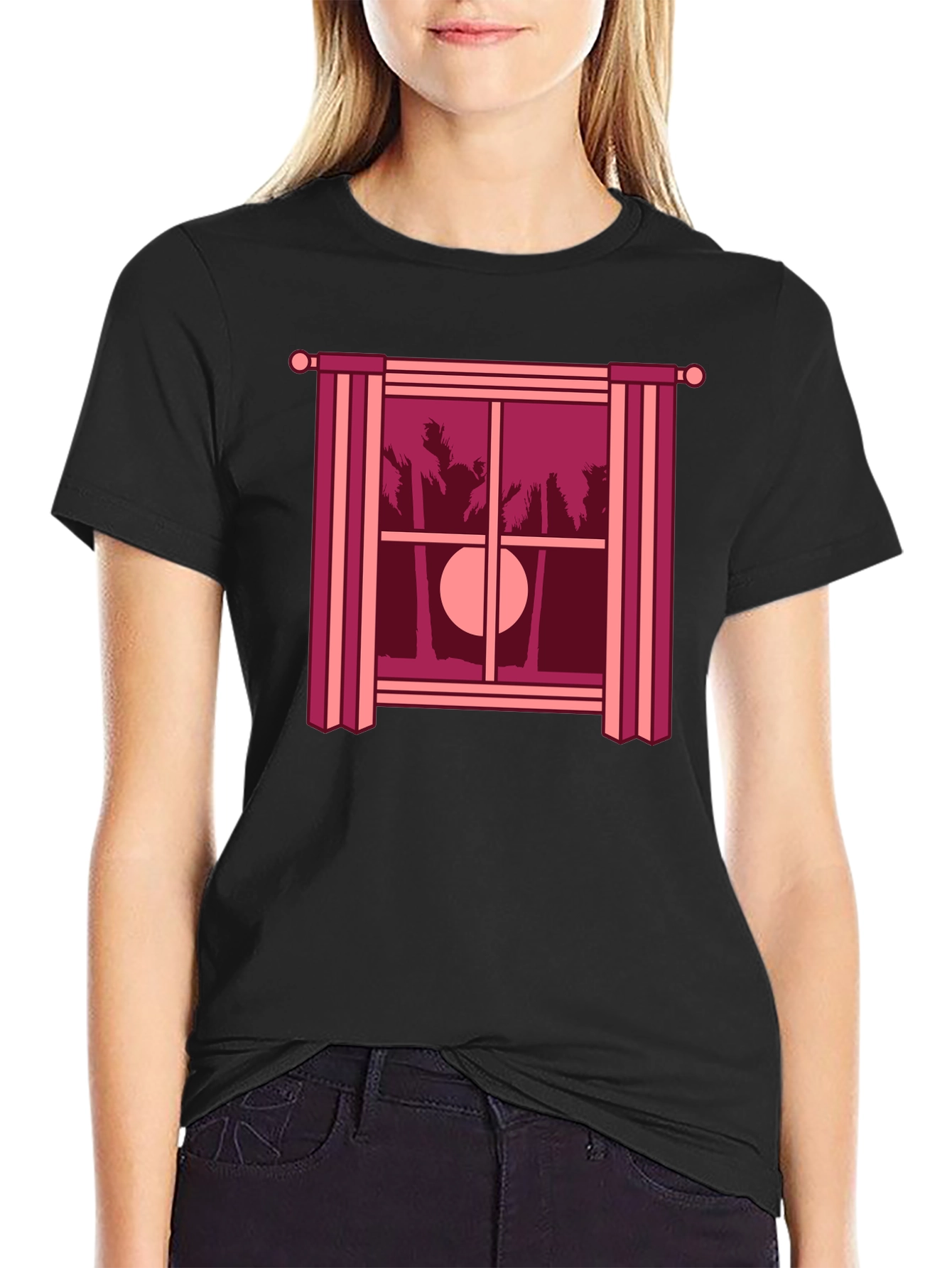 Tropical Sunset T-Shirt - Window Design Comfort Fit