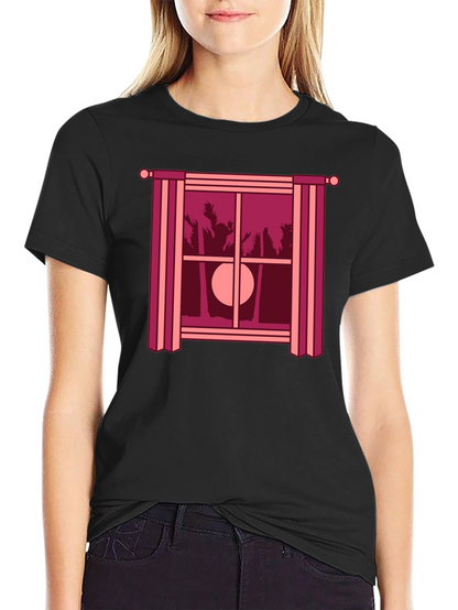 Tropical Sunset T-Shirt - Window Design Comfort Fit