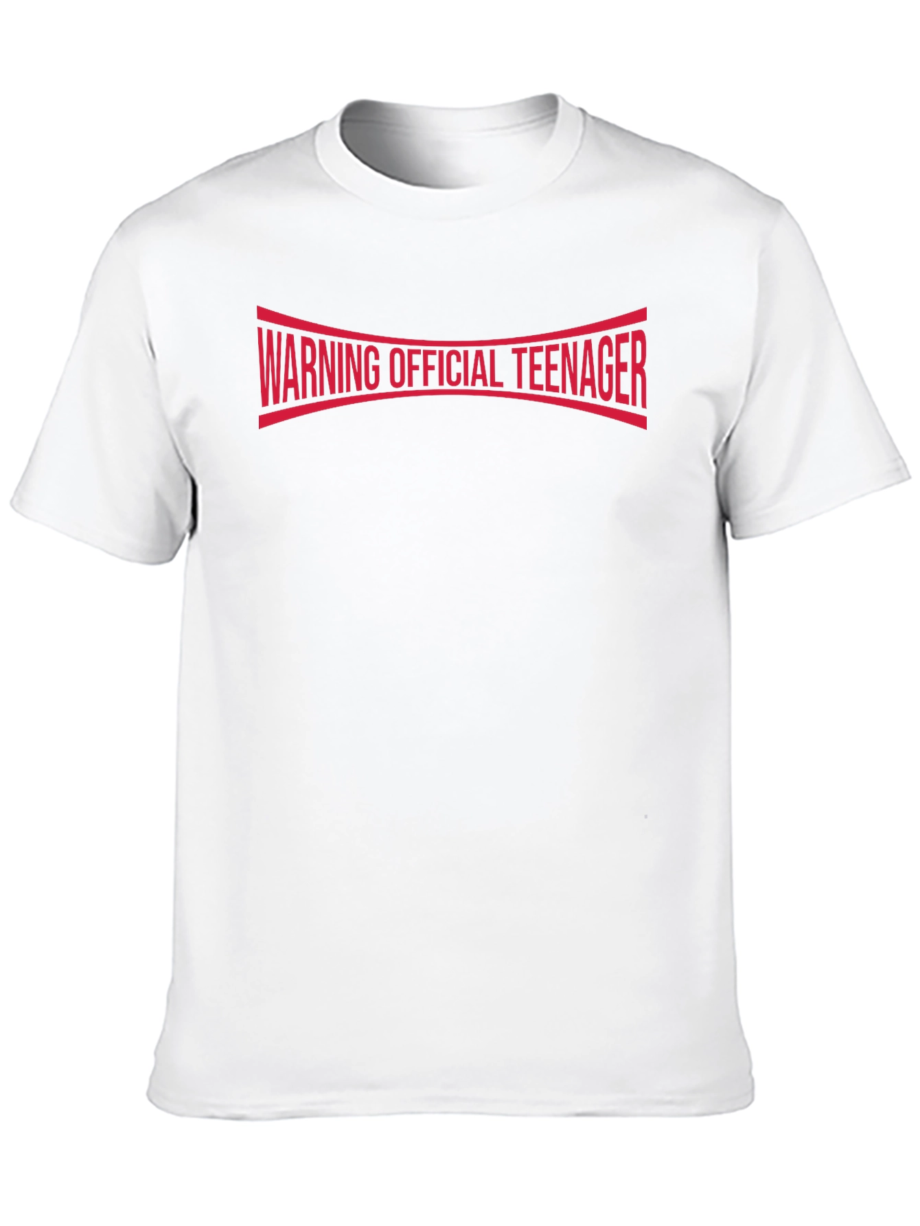 Warning Official Teenager T-Shirt - Black Cotton Tee