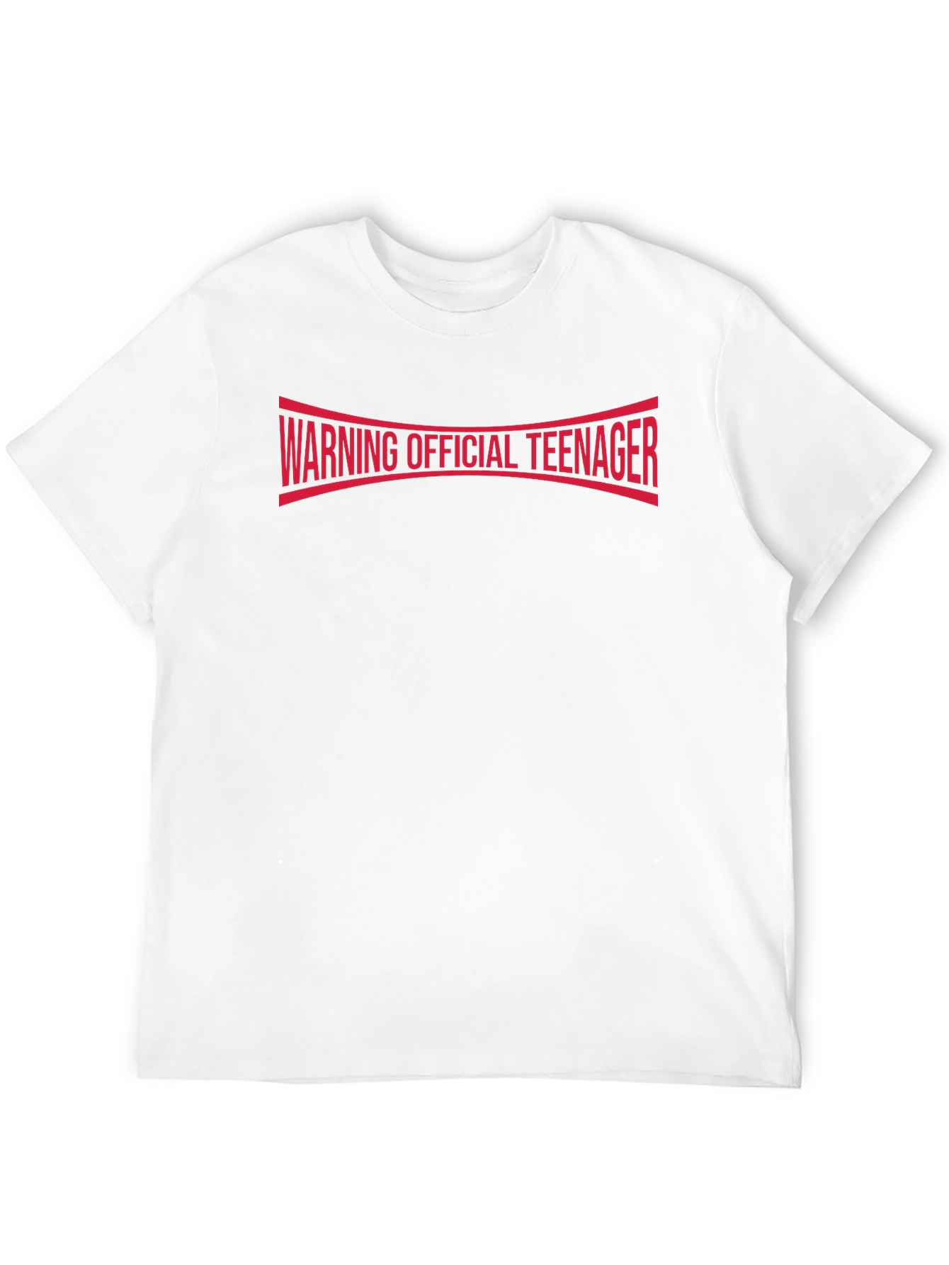 Warning Official Teenager T-Shirt - Black Cotton Tee