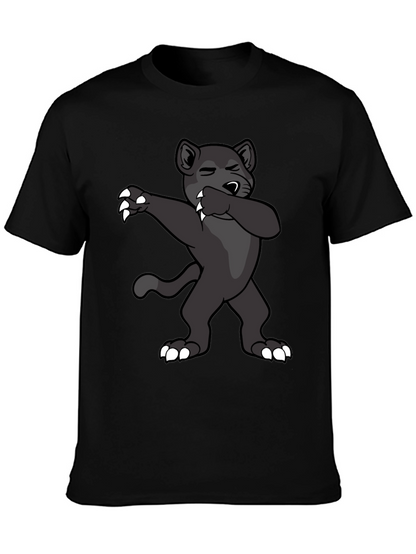 Dabbing Panther Graphic Tee - Mens Black T-Shirt
