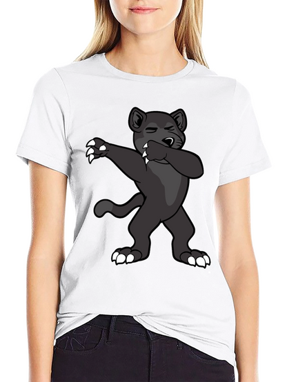 Dabbing Panther Graphic Tee - Mens Black T-Shirt