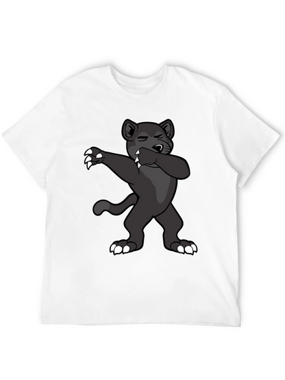 Dabbing Panther Graphic Tee - Mens Black T-Shirt