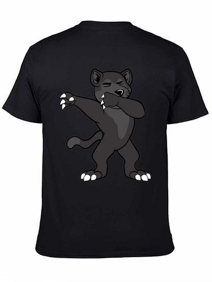Dabbing Panther Graphic Tee - Mens Black T-Shirt