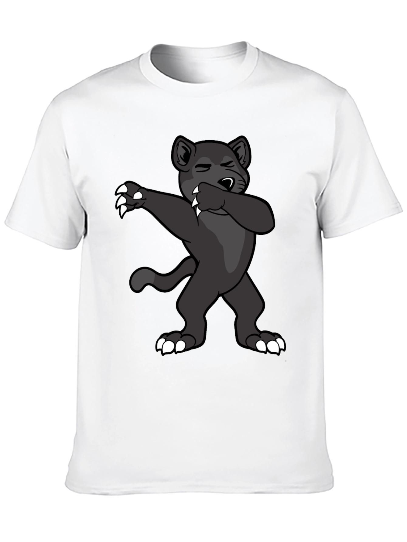 Dabbing Panther Graphic Tee - Mens Black T-Shirt