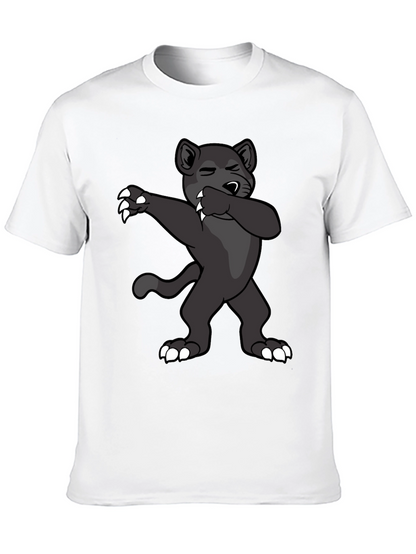 Dabbing Panther Graphic Tee - Mens Black T-Shirt