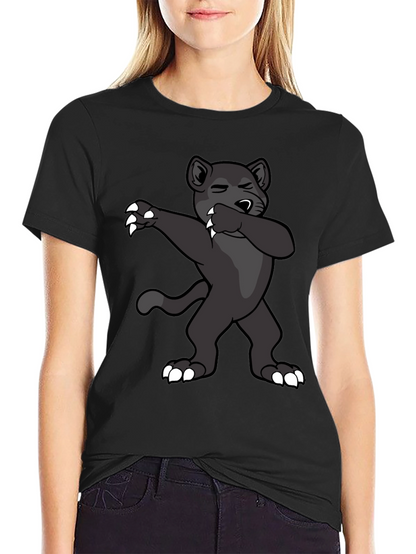 Dabbing Panther Graphic Tee - Mens Black T-Shirt