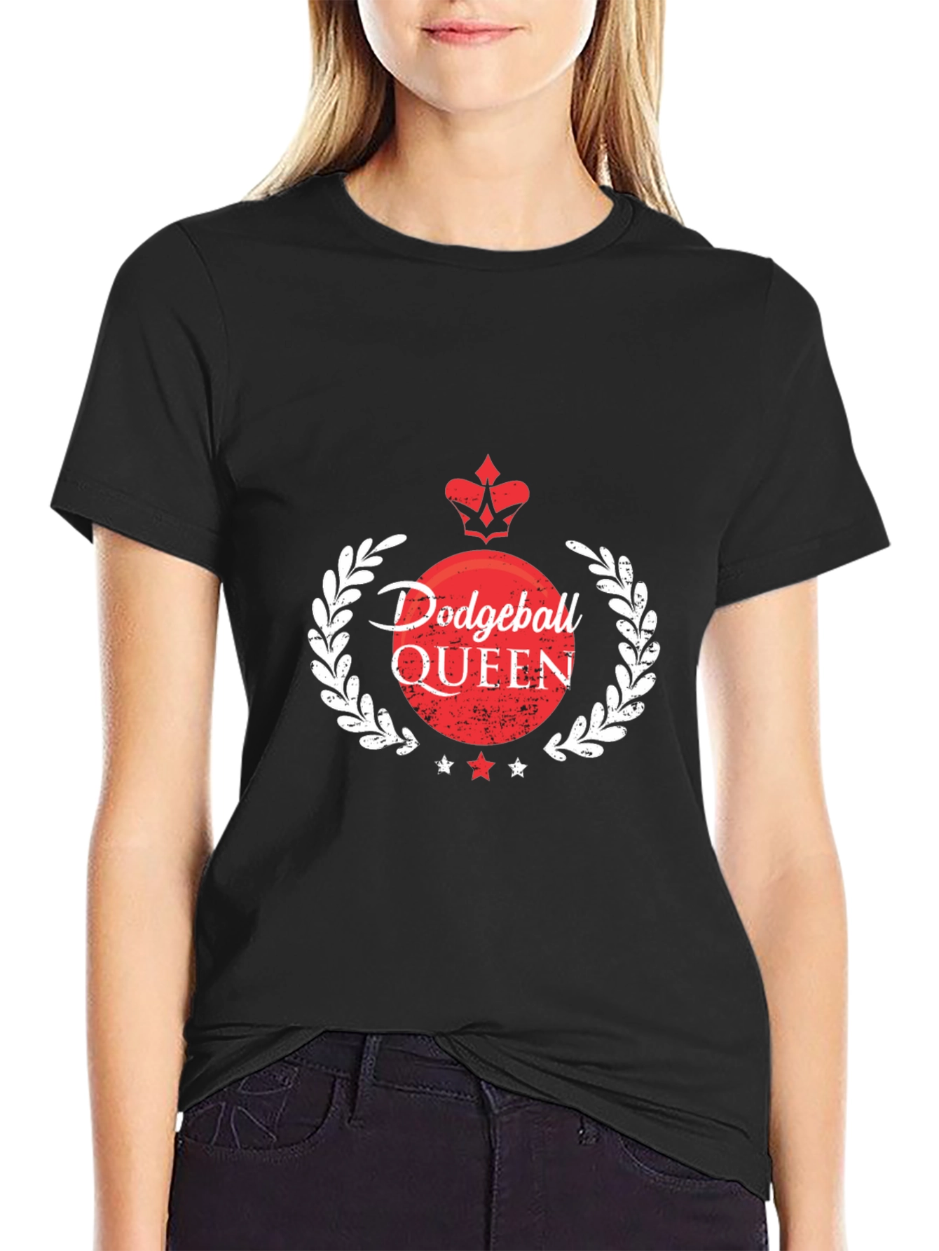 Dodgeball Queen Black T-Shirt
