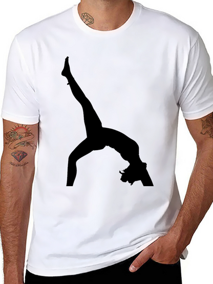 Gymnast Silhouette Black T-Shirt