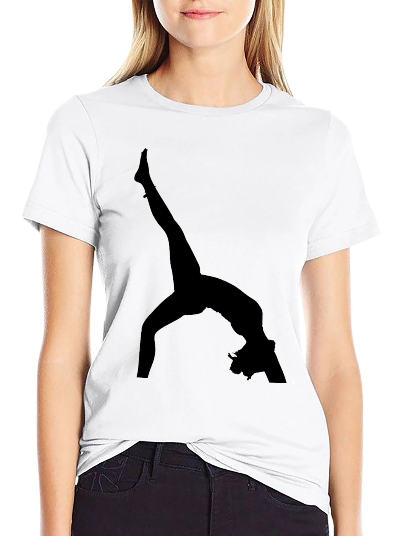 Gymnast Silhouette Black T-Shirt