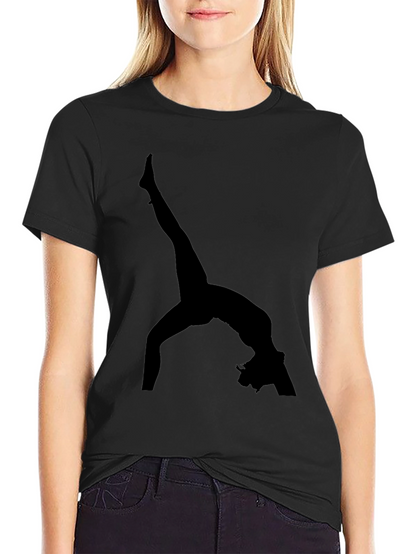 Gymnast Silhouette Black T-Shirt