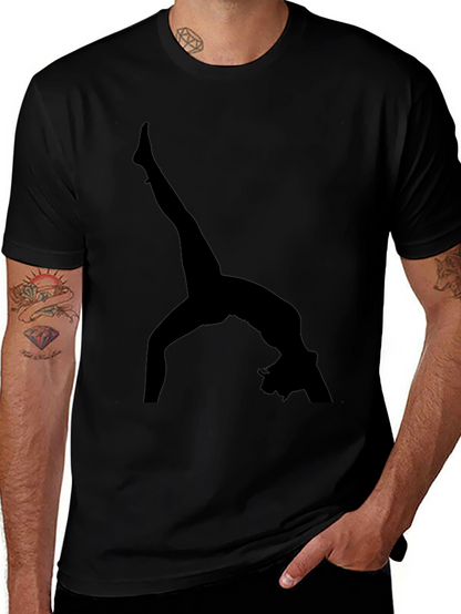 Gymnast Silhouette Black T-Shirt
