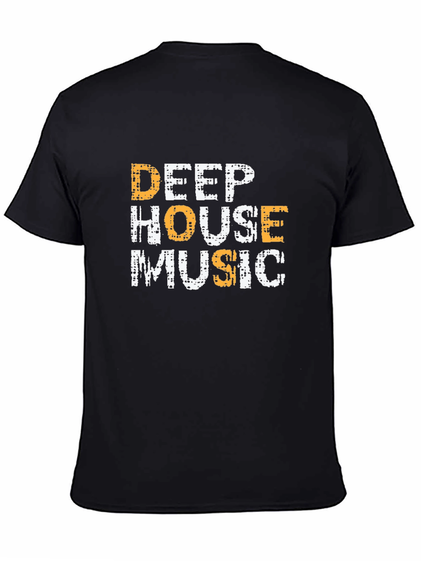 Deep House Music Graphic Tee - Black